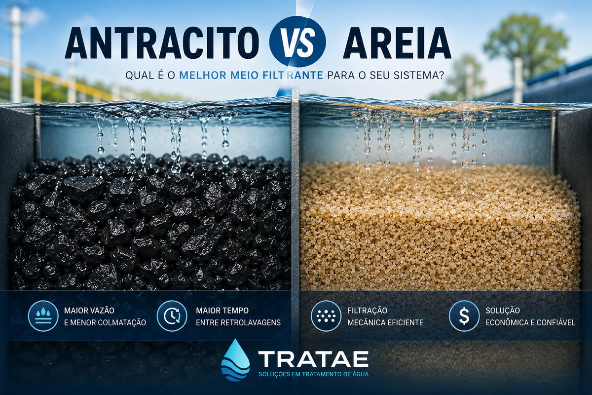 Carvão antracito vs areia filtrante — qual é o melhor meio filtrante